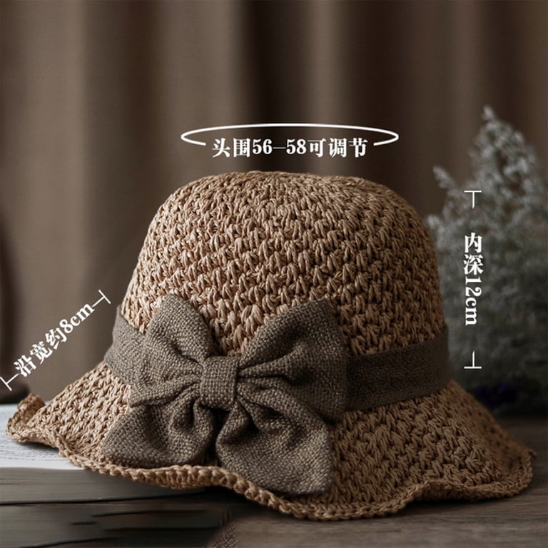 Pafei Tyugd Womens Floppy Hats for Summer Straw Sun Hat with  display picture 1
