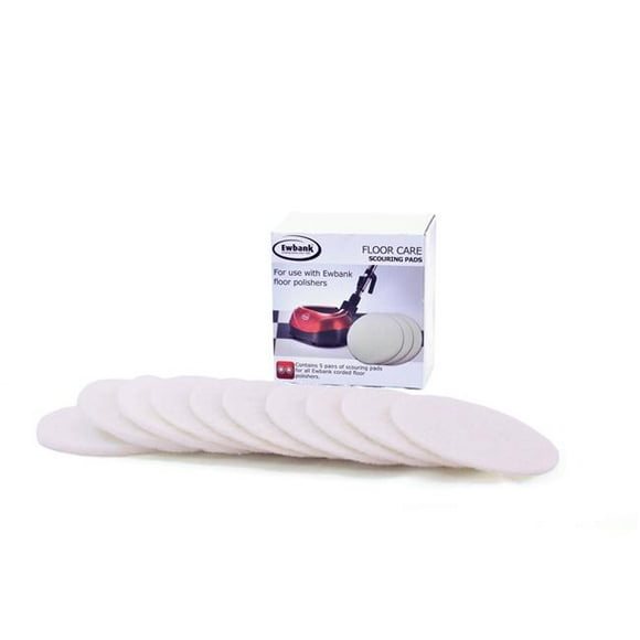 Ewbank EPSP Scouring Pads, White - Pack of 10