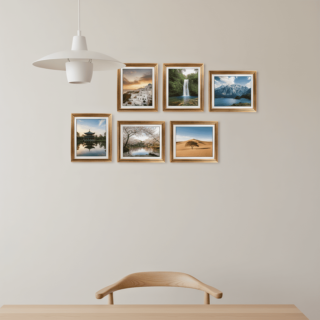 8x10 Picture Frame Set of 6, Gold Photo Frame for Wall Mount or Tabletop