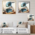 thumbnail image 4 of Designart "Nostalgic Tunes of Blue Phonographs" Music Wall Art Print, 4 of 5