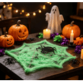 thumbnail image 3 of Stretchy Halloween Spider Silk, 20G Fake SPIDER Silk with 2 Pcs Plastic SPIDER, Spooky Stretch SPIDER Webbing for Indoor & Outdoor Halloween Party Decorations,Green, 3 of 6
