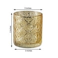 thumbnail image 3 of Efavormart 6 Pack Antique Gold Mercury Glass Candle Holders, Votive Tealight Holders With Geometric Design for Wedding, Parties, Centerpieces Decorations, 3 of 11