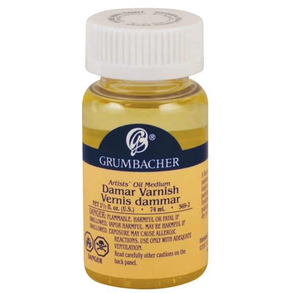 Grumbacher Pre-Tested Damar Varnish 2.5 oz Bottle
