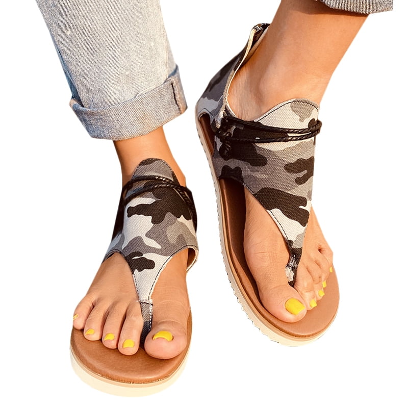 Lallc - Womens Summer Camouflage Comfort Platform Open Toes Beach Shoes Sandals - Walmart.com 