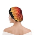 thumbnail image 6 of Yiaed Orange Dalia Print Reusable Shower Cap & Bath Cap & Lined, Oversized Waterproof Shower Caps Designed for all Hair Lengths, 6 of 7