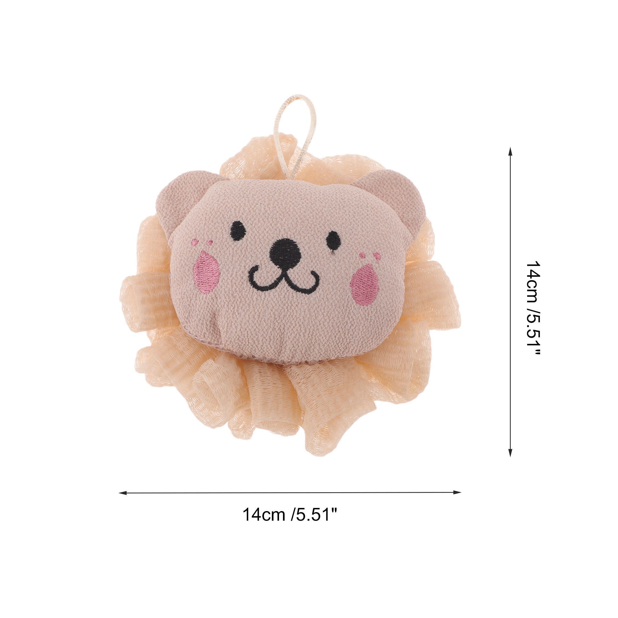Unique Bargains Durable Cartoon Bath Sponge 1 Pc Pink