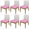 thumbnail image 2 of Rateoe Breast Cancer Awareness2 Pattern Square Couch Cushion Covers, Sofa Furniture Protector Slipcover with Bottom Tie rope, Soft Non-Slip Non-Wrinkle Non-Sticky-Six Piece, 2 of 7