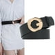 thumbnail image 1 of Cinturón elegante de material cuero PU para mujer, cinturón con hebilla de aleación, cinturones anchos ajustables para mujeres, pantalones , camisetas, Negro Salvador Cinturones de mujer, 1 of 9