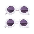 thumbnail image 4 of SWETRACE 2Pcs Kids Sunglasses Girls Sunflower Design in White and Purple for Party 12.5x12.5x3.7in, 4 of 8