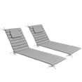 thumbnail image 2 of Pellebant Outdoor Set of 2 Chaise Lounge Cushions with Headrest for Patio Furniture,80"L x 26"W x 1"T Light Gray, 2 of 10
