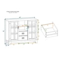 thumbnail image 2 of Visentor 42 Inch Console Table, Buffet Sideboard, Kitchen Dining Room Storage Cupboard Storage Cabinet with Glass Doors, Espresso, 2 of 8
