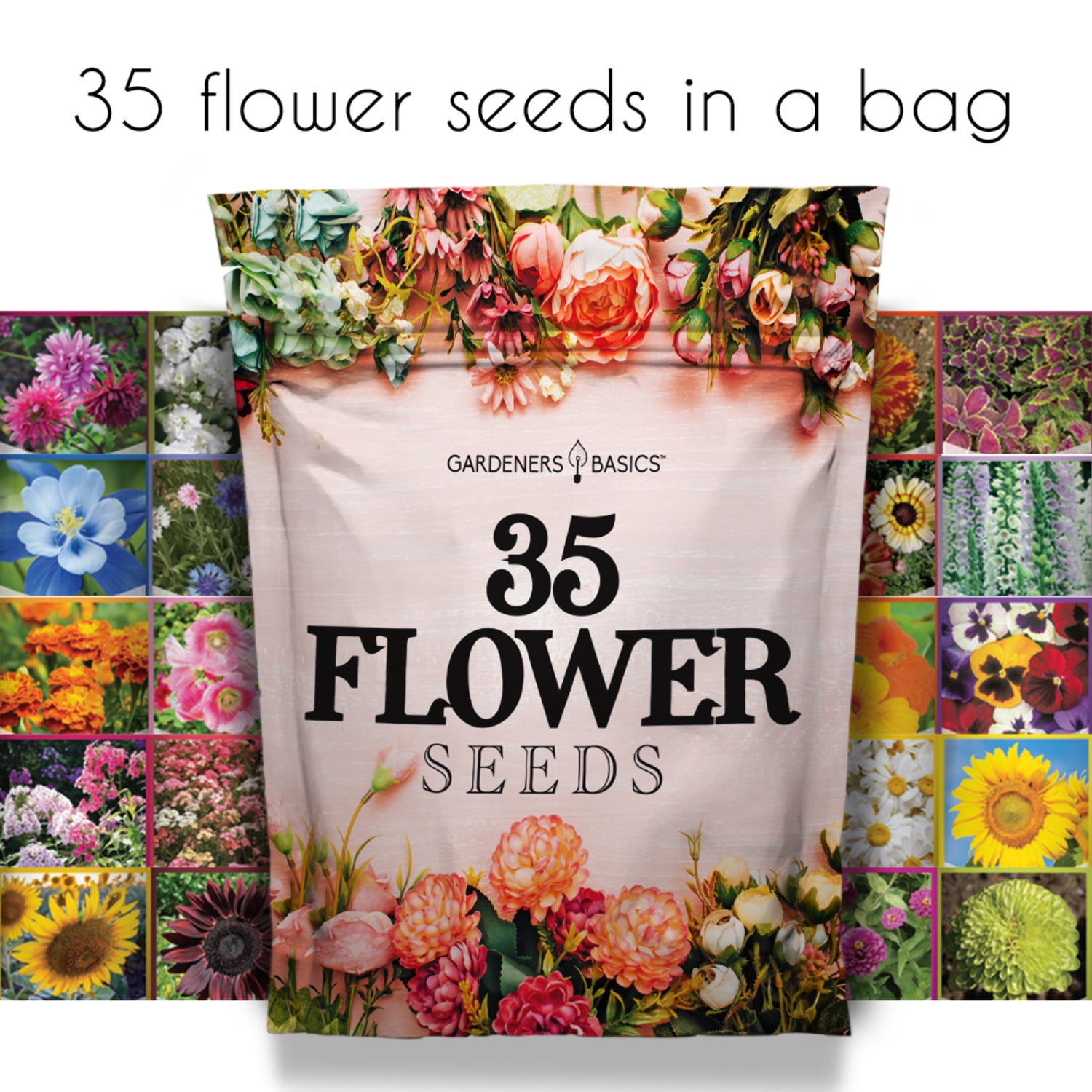 Wildflower, Perennial,  Annual Flower Seed Kit | 35 Variety Pack