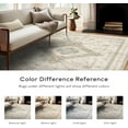 thumbnail image 4 of Area Vintage Boho Rugs for Living Room, Machine Washable Area Rugs with Non-Slip Backing, Indoor Rug Vintage Bohemian Area Rug Home Decor, Room Decor, 5 x 7 ft, Light Gray, 1 Pack, 4 of 6