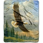 Summertime Eagle 50" x 60" Plush Raschel Throw