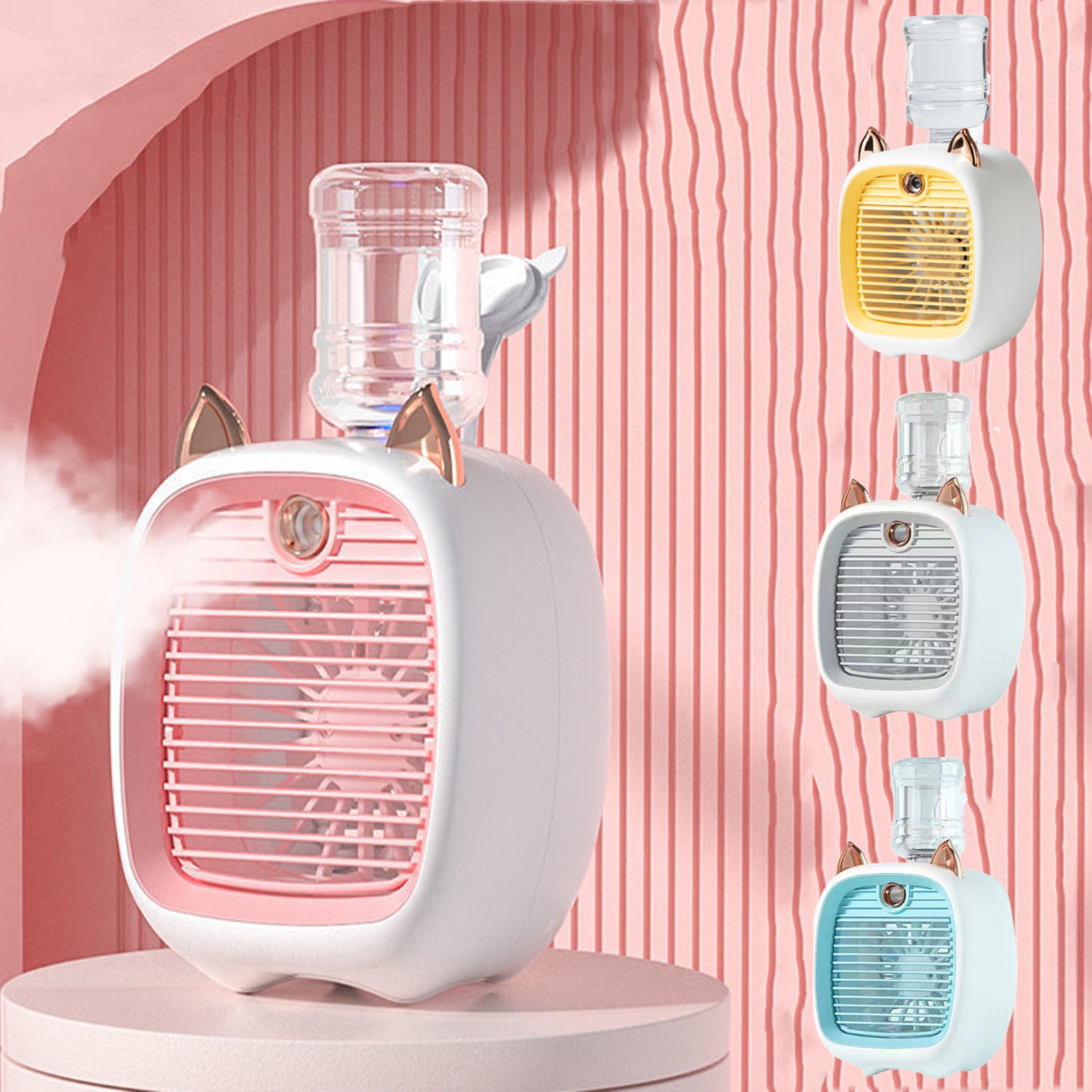 Bobasndm Portable Air Conditioner Fan, 2 Speed Personal Mini Air Cooler