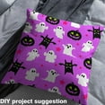 thumbnail image 2 of jejeloiu Halloween Funny Ghost Fabric by the Yard 3 Yards,Black Pumpkin Cat Sewing Fabric,White Pink Black Fabric for Sewing For Child,Microfiber Bedroom Decor, 2 of 6