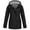 B-Black, variant on Women Casaul Solid Jackets Outdoor Plus Size Drawstring Zipper Hooded Raincoat Windproof Tops Coat With Pocket