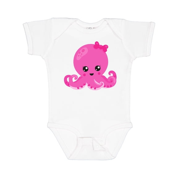 Inktastic Cute Octopus, Little Octopus, Baby Octopus, Hearts Girls Baby Bodysuit