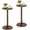 Rustic Brown, variant on 12" Round Side Table, Solid Wood Pillar with Wood Top & Base, Small Drink Accent Table for Living Room, Bedroom, Sofa & Office, Easy Assembly, Black
