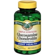 Spring Valley Triple Strength Plus Glucosamine Chondroitin Dietary Supplement 80 ct