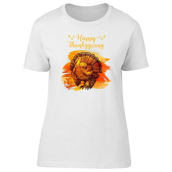 Happy Thanksgiving Big Turkey T-Shirt Women -Image by Shutterstock, Female Large