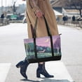 thumbnail image 4 of FORMRS Canvas Laptop Tote Bag for Women with 15.6" Computer Compartments Shoulder Handbag, Green Night Deer, 4 of 7