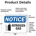 thumbnail image 2 of (2 Pack) Nitrogen Gas Sign With Symbol OSHA Notice Sign 10 Inch X 7 Inch Vinyl Label Decal Sticker Weather Resistant, UV Protected for Workplace, Business, and Construction Site, Made, 2 of 7