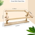 thumbnail image 3 of Rotated Table Embroidery Frame Stand - Adjustable Cross Stitch Scroll Frame  Beech Wood Quilting Frame Needlepoint Holder Stretch Bar for Stitching Sewing Craft, 3 of 9