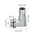thumbnail image 2 of Uxcell Barb Fitting Adapter G1/4" Short Style 90 Degree 11mm OD Soft Tube Hose Connector Two-Touch Thread PC Cooling, 2 of 4
