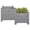 Gray, variant on Esschert Design Square Planters, Set of 2, White
