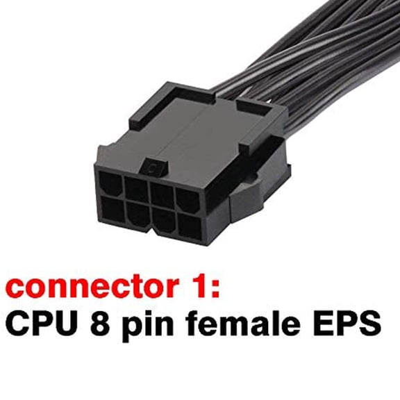 EPS 8 Pin Power Extension Cable ATX CPU 8 Pin Female to 8(4 4) Pin Male EPS-12V Extension Cable for Motherboard, 80cm