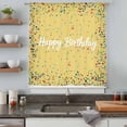 thumbnail image 5 of Yellow Birthday Sheer Curtains 63 Inches Long, Colorful Confetti Ribbons Polka Dots Classroom Light Filering Curtains, Breathable Simi Curtain Privacy Drapes for Living Room Bedroom Window Treatment, 5 of 9