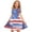 Blue#02, variant on Independence Day Mini Dress for Girl Round Neck July 4th Celebration Short Dress Summer Short Sleeve Flag Graphic Dresses