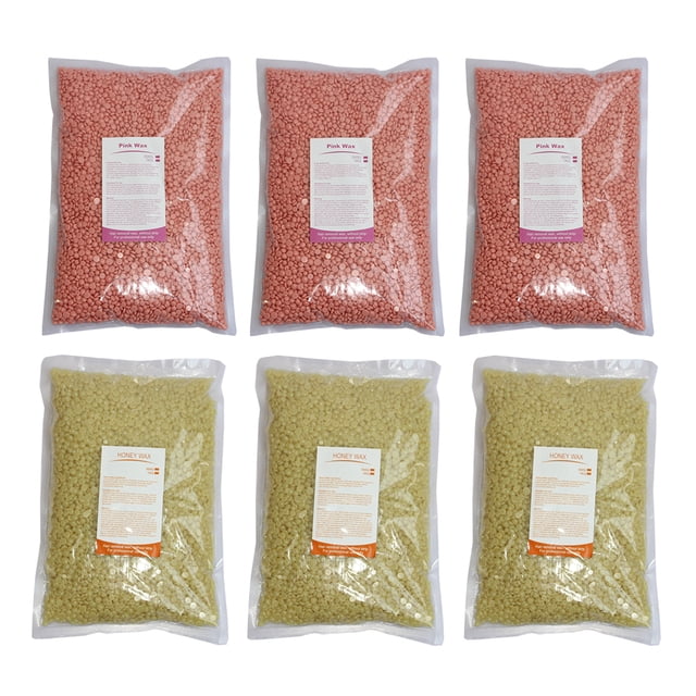 Bikini De Depilación Con Cera Dura De 6 Bolsas, Sin Pellets De Tira Sunnimix Pellets de cera depilatoria