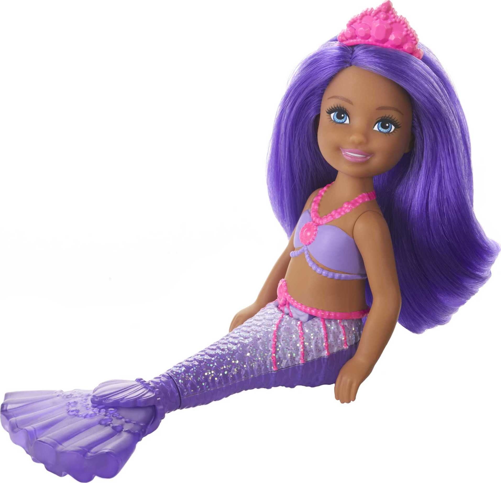 Barbie Dreamtopia Chelsea Mermaid Small Doll with Purple Hair