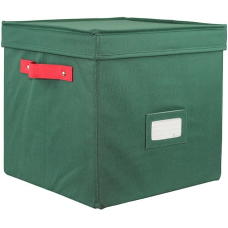 12 X 12 Paper Storage (Zober Christmas Ornament Storage Box with Lid 12 x 12 x 12 Adjustable Container with Dividers 600D Polyester - Holds up To 64 Round Ornaments)