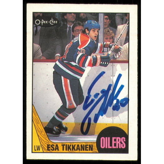 Esa Tikkanen Autographed 1987-88 O-Pee-Chee Rookie Card #7 Edmonton Oilers SKU #255281