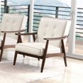 thumbnail image 1 of Brika Home Faux Leather Arm Chair in White, 1 of 1