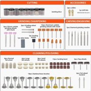 Rotary Tool Accessories Kit 350Pcs Accessory Set Universal Kit Fits All Tool For Carving Sanding Cutting Drilling Grinding