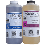 CRYSTAL CLEAR EPOXY RESIN, 1/2 Gallon Kit, FOR RIVER TABLES, LIVE EDGE TABLES, BAR TOPS AND COUNTERTOPS, 1:1 Ratio, Fiberglass Coatings, (Best Epoxy For Countertops)