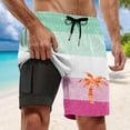 thumbnail image 4 of YAYUBA Black Swim Trunks Men 3xl 2 In 1 with Compression Liner Quick Dry Breathable Elastic Waist Bathing Suit Light Stretch Lined Beach Cruise Water Park, 4 of 4