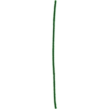 Darice Chenille Stems Pipe Cleaners Kelly Green 0.24" Diameter 12" Length 100/ Pack