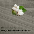 thumbnail image 6 of ROYALE LINENS 300 Thread Count 100% Long Staple Combed Cotton Striped Sheet Set - 3 Piece Twin Bed Sheets - 1 Fitted, 1 Flat & Pillow case -Soft Cool & Crisp Sheet Set (Twin, Stripe Silver), 6 of 10