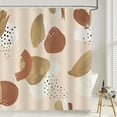 thumbnail image 2 of Abstract Boho Shower Curtain Mid Century Beige Brown Modern Geometric Minimalist Decorative Bath Curtain 72 x 72 Inch Polyester Fabric Waterproof Bathroom Curtain with 12 Hooks, 2 of 6