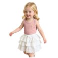 thumbnail image 4 of Toddler Girls Summer Short Sets Outfits Cotton Crewneck Short Sleeve Playwear Sets 6-12 Months 12-24 Months 2t 3t 4t 5t 6t 7t Children(Pink,12-18 Months), 4 of 7