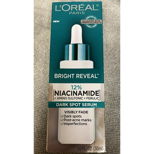Sérum L'Oreal Paris Bright Reveal con 12% de niacinamida para manchas oscuras