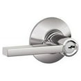 thumbnail image 5 of Schlage F51-LAT Latitude Single Cylinder Keyed Entry Door Lever Set, Satin Chrome, 5 of 6