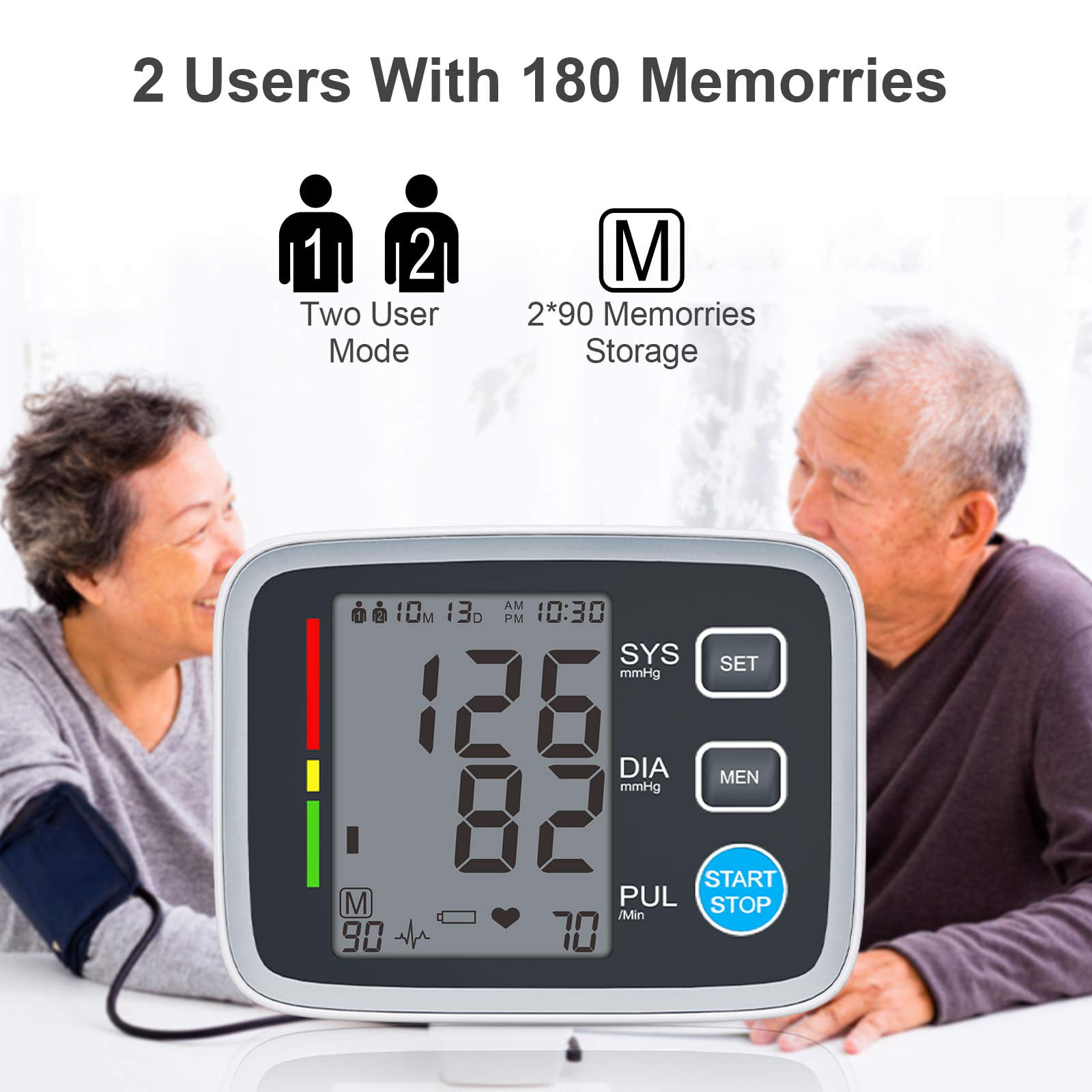 AlphagoMed Digital Wrist Blood Pressure Monitor with Storage Case. New.
