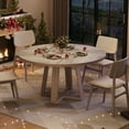 thumbnail image 6 of Round Dining Table for 4-6 People,47" Dining Room Table with Wooden Pedestal Base,Dinner Table/Kitchen Table  for Living Room, 6 of 10