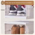 thumbnail image 2 of Yuarrent Zapatero plegable de 9 capas con organizador de almacenamiento transparente, malla trasera para mayor aire Almacenamiento y organización del hogar transparente 3 capas, 2 of 6